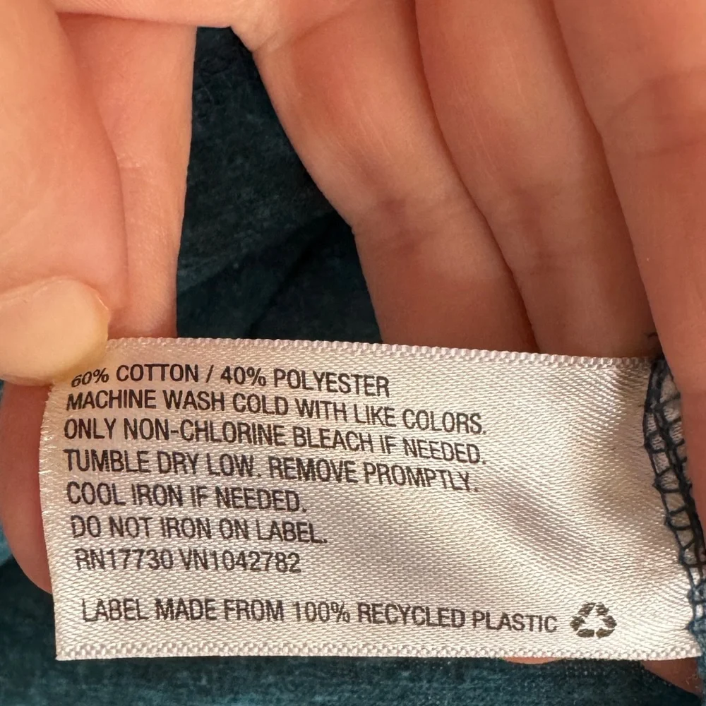 Men’s Small Blue Long Sleeve Henley Shirt - Picture 3 of 5